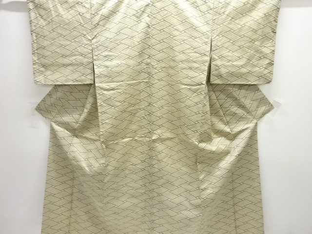 JAPANESE KIMONO / NISHIJIN OMESHI / WOVEN GRID